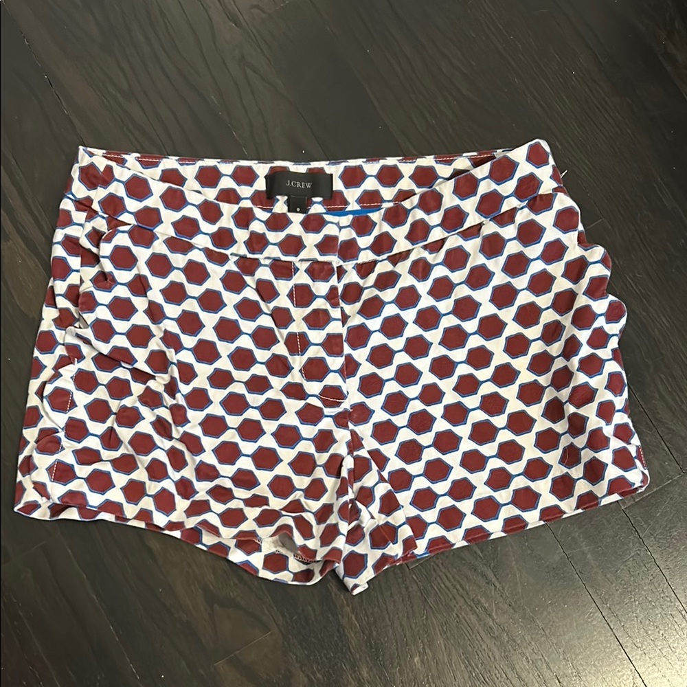 J. Crew Women's Red Patterned Shorts